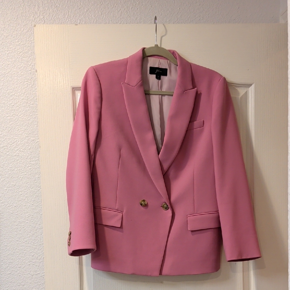 J. Crew Pink Double-Breasted Blazer